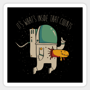 Astronaut & Alien - It's what's inside that counts Sticker